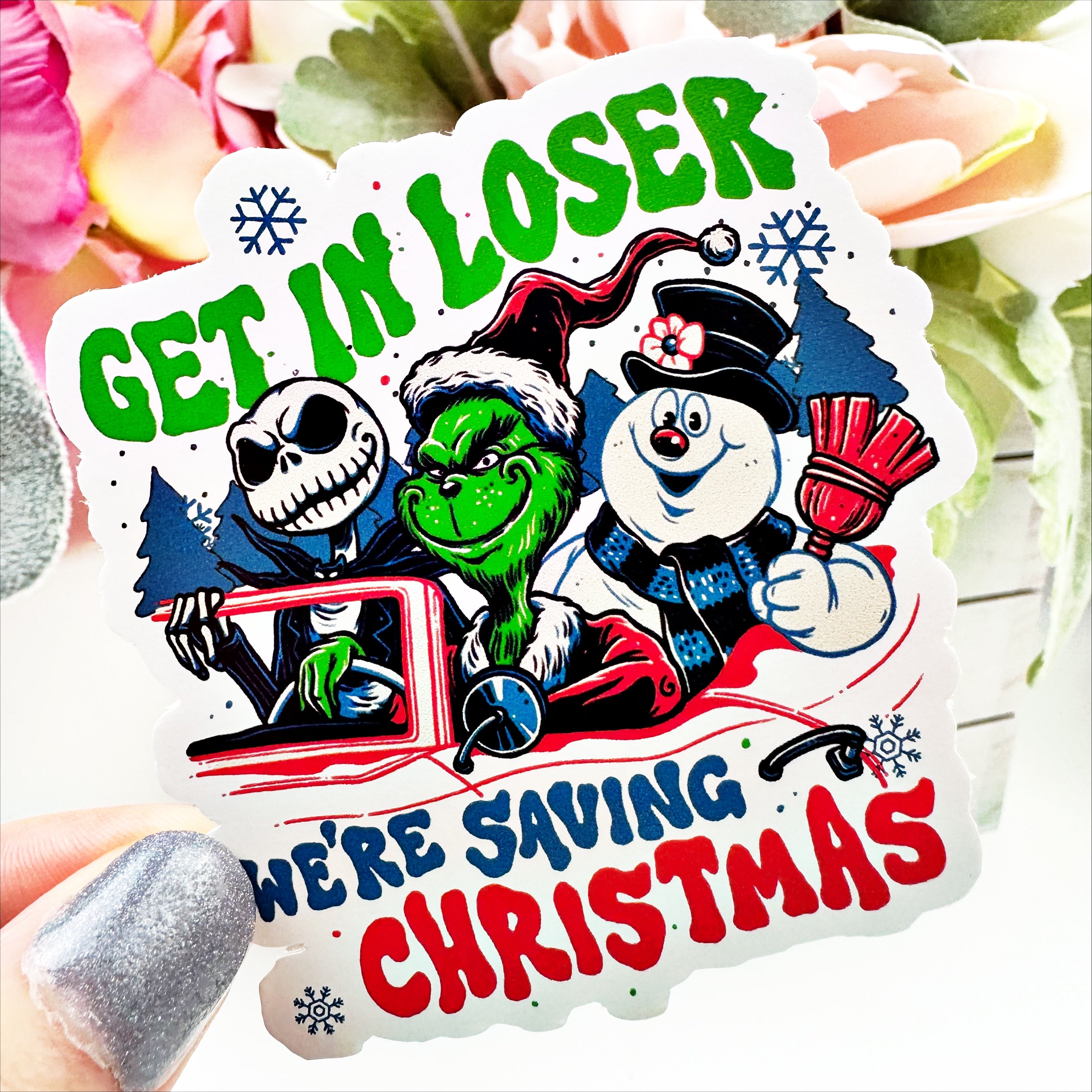 Get In Loser We're Saving Christmas Grinch Mug